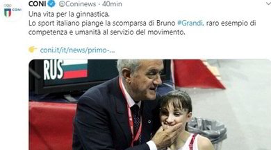 Ginnastica in lutto, è morto Bruno Grandi