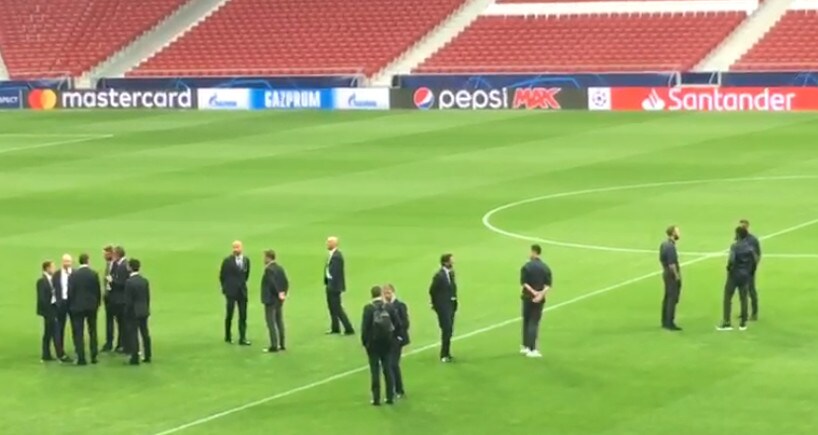 La Juve arriva in campo a Madrid