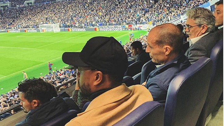 Allegri con Evra e Baldini allo stadio: futuro inglese per l'ex Juve?