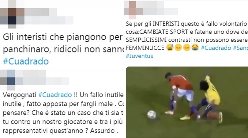 Cuadrado, bufera social dopo l'infortunio di Sanchez