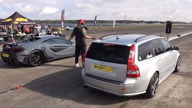 McLaren 600LT vs Volvo V50: chi va più veloce? VIDEO