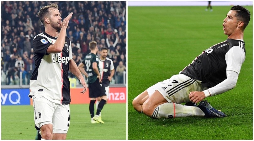 La Juve tenta la fuga: Cristiano Ronaldo-Pjanic, Bologna ko