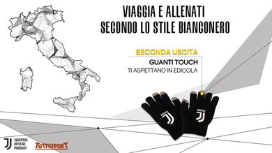 Juventus Traveller & Fitness. In edicola la seconda uscita, i guanti touch