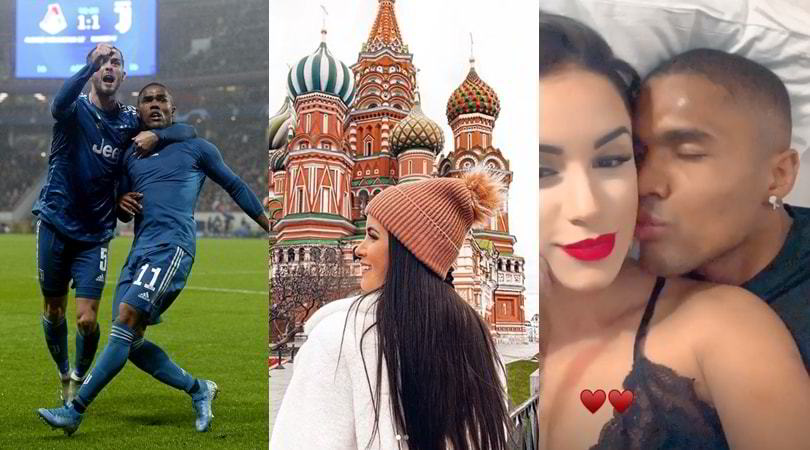 Douglas Costa e Nathália, bacio dopo il gol alla Lokomotiv