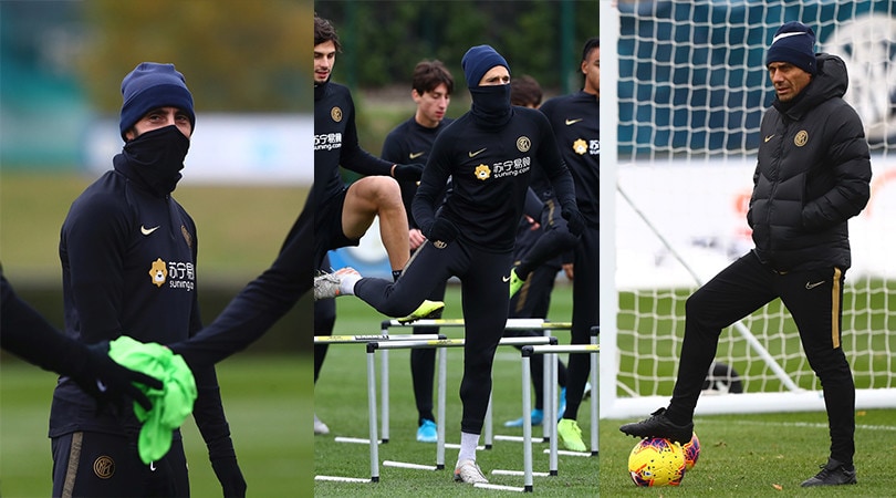 Inter, Borja Valero e Candreva fanno i ninja sotto gli occhi di Conte
