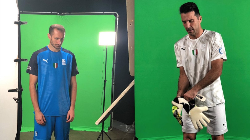 Chiellini, Buffon, Girelli e i giovani Fabio e Beatrice con le maglie Puma per gli Insuperabili - Tuttosport