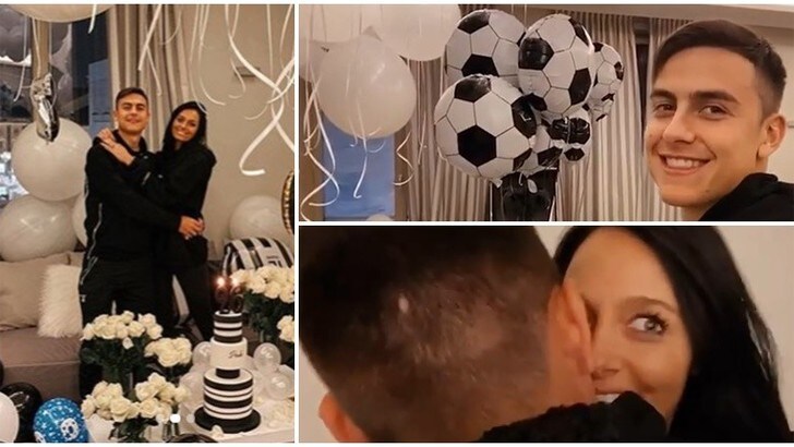Dybala, la festa a sorpresa di Oriana Sabatini è a tinte bianconere