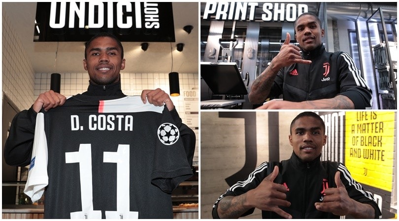 Douglas Costa ospite d'onore allo Juventus Store di Milano