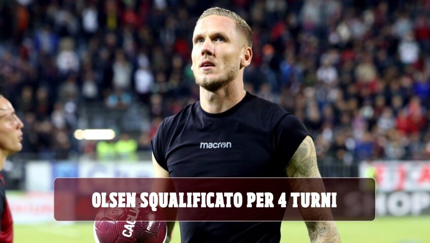 Giudice sportivo: stangata da 4 turni per Olsen, 2 a Lapadula