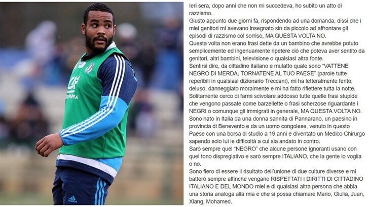 Mbandà vittima di razzismo: 