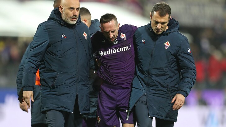 Fiorentina, lesione di secondo grado al collaterale della caviglia per Ribery