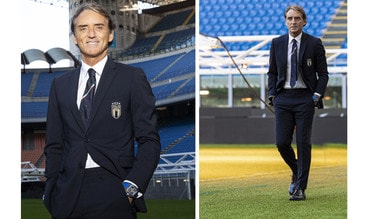 Blu come la maglia dell'Italia il nuovo orologio di Roberto Mancini