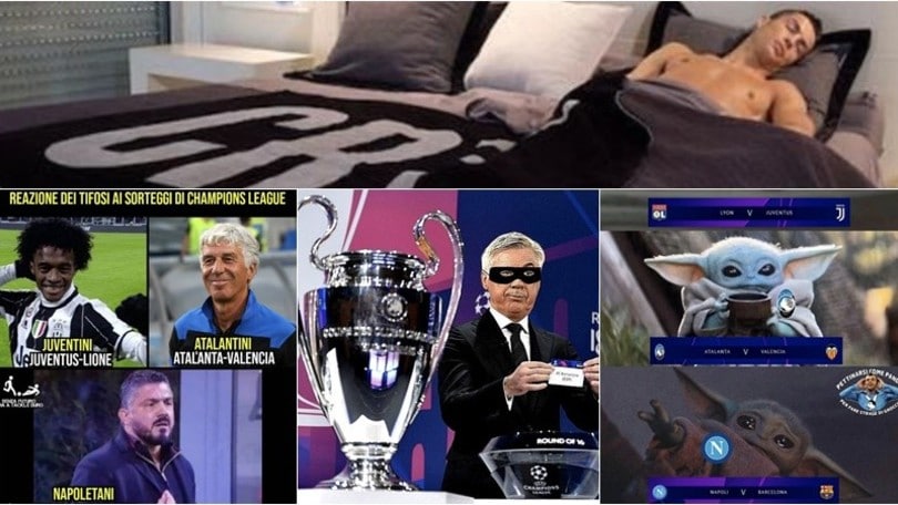 Champions, da Juve-Lione a Napoli-Barcellona: le esilaranti reazioni dei social