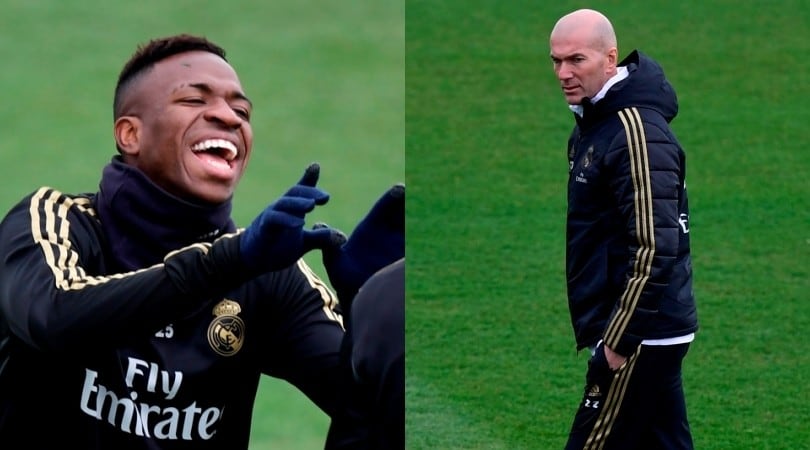 Real Madrid, vigilia del Clasico: Vinicius scherza con tutti, Zidane osserva