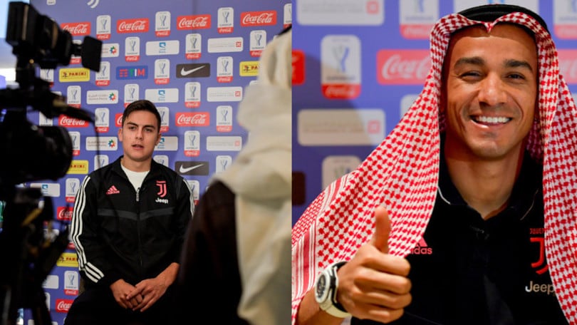 Supercoppa, Media Day per la Juve: Danilo in versione sceicco