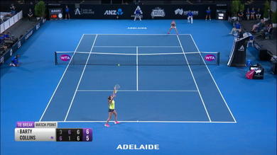 Adelaide, Barty piega Collins dopo due ore