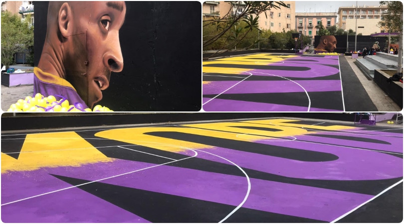 Un murale per Kobe Bryant ad opera di Jorit a Napoli