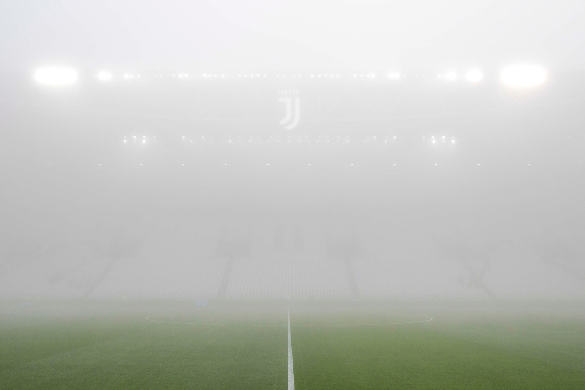 Juventus, la nebbia avvolge lo Stadium