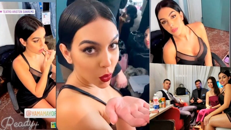 Georgina Rodriguez, il backstage mozzafiato a Sanremo 2020