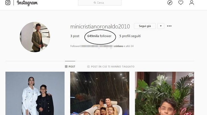 Cristiano Ronaldo Jr star su Instagram: 650 mila follower in meno di dodici ore
