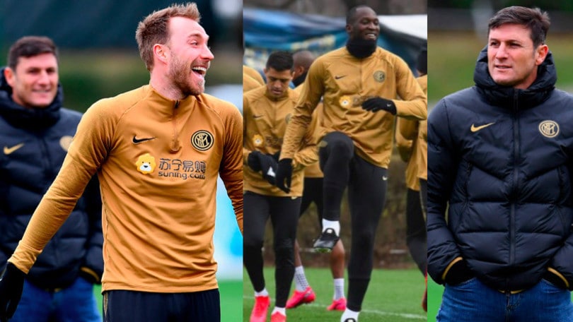 Inter, allenamento sotto gli occhi di Zanetti