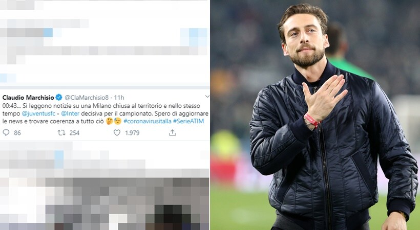Marchisio sul Coronavirus: "Spero di trovare coerenza nelle notizie"