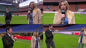 Diletta Leotta a distanza di sicurezza da Gobbi