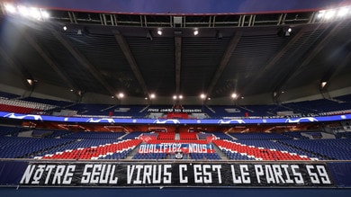 Psg-Dortmund, mega striscione nel deserto del Parco dei Principi