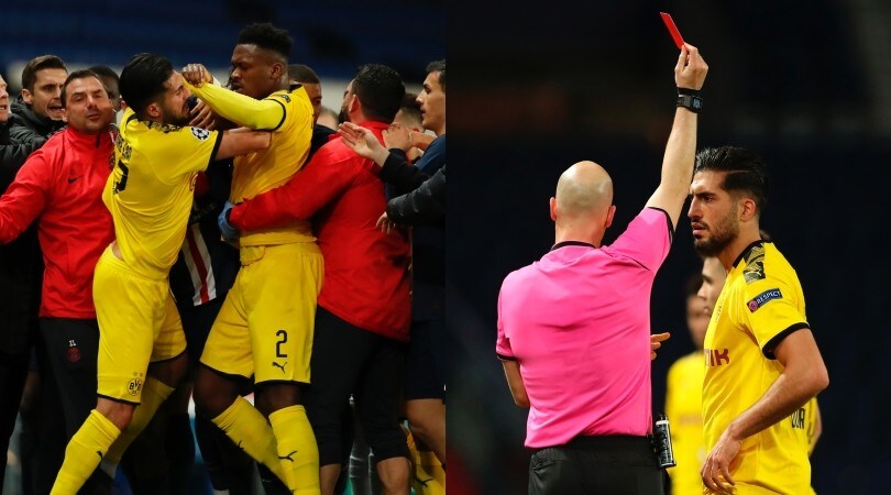 Psg-Dortmund, Emre Can scatena la rissa: rosso diretto