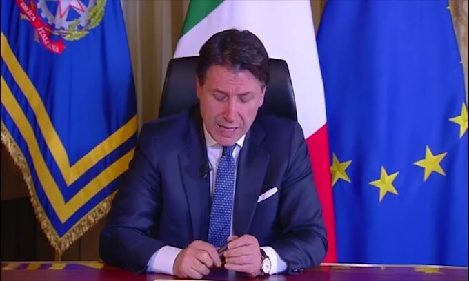 Conte: "Chiuse le attività commerciali di tutta Italia"