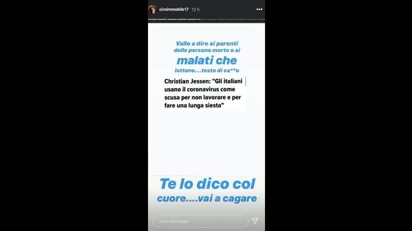 Immobile sbotta contro un dottore inglese: "Sei una testa di c..."