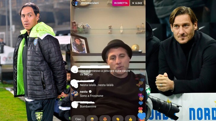 Vieri scherza con Totti e Nesta su Instagram: