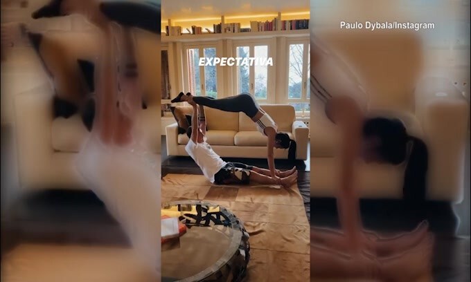 Allenamento a casa per Dybala e Oriana