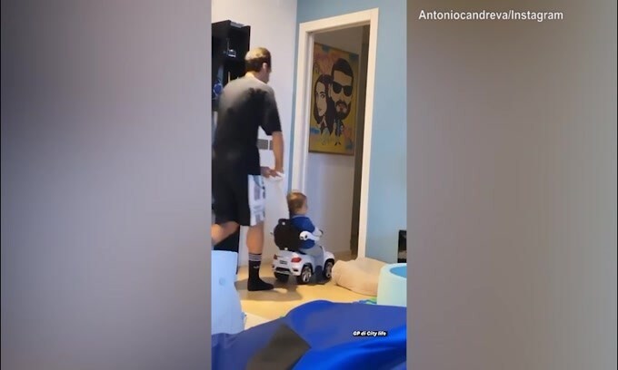 La domenica di Candreva tra pizza e bambini