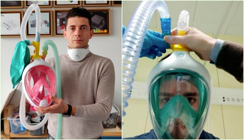 Coronavirus, ecco la maschera da sub trasformata con la valvola 3D
