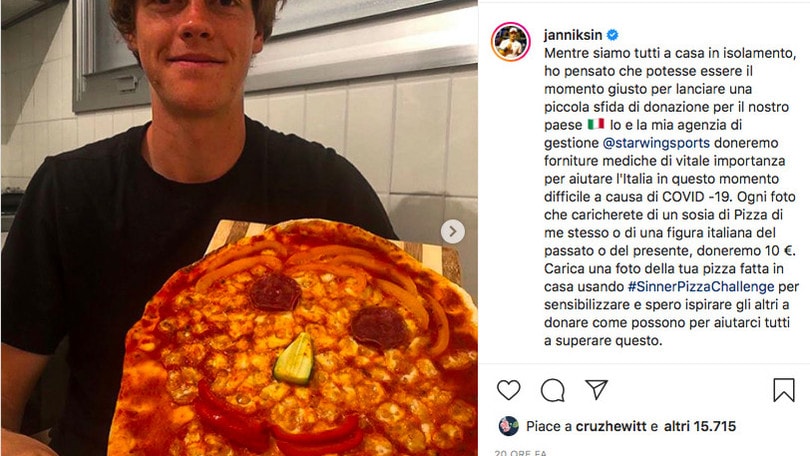 Coronavirus, ecco la "Pizza Challenge" lanciata da Sinner