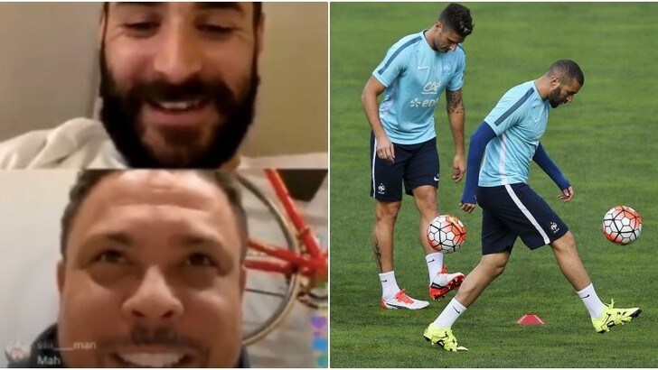Benzema scherza con Ronaldo e punge Giroud: