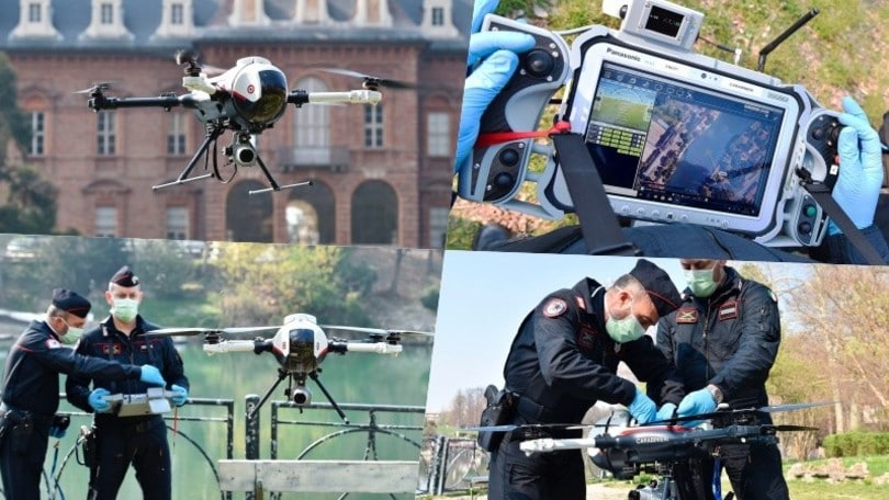 Il drone per Torino: i carabinieri controllano la città