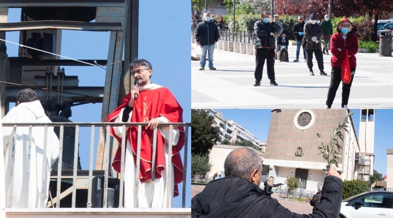 Coronavirus, la messa a Roma viene celebrata dal campanile