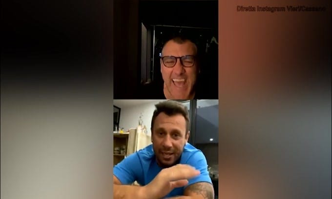 Cassano racconta il gavettone subito: "Ero tranquillo e rilassato poi.."