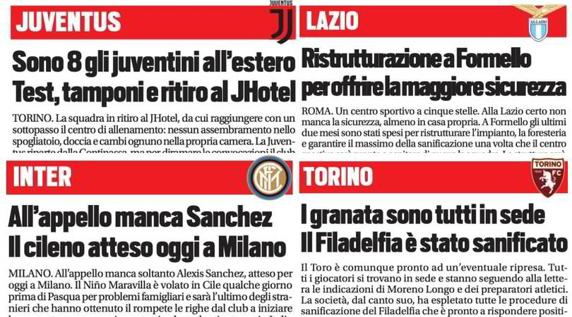 La Serie A si prepara alla ripresa: la situazione aggiornata delle 20 squadre