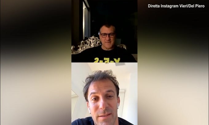 Del Piero prende in giro Vieri: "Ci sentiamo il 5 maggio?"