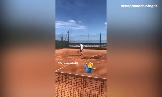 Tennis, scontro "amichevole" tra Fabio Fognini e Flavia Pennetta