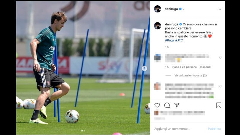 Juve, Rugani torna a sorridere: "Basta un pallone per essere felici"
