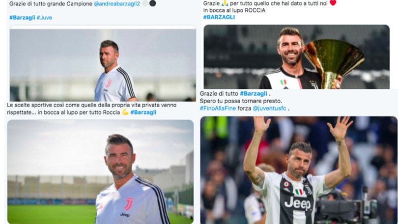 Juve, i tifosi salutano Barzagli sui social: "Grazie di tutto"