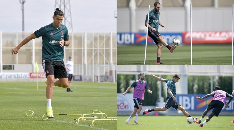 Juve, Higuain riprende confidenza col pallone. Ronaldo e Khedira già al top