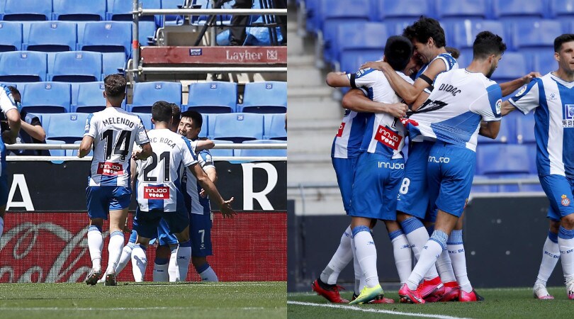Espanyol-Alaves, tanti abbracci in campo dopo i gol