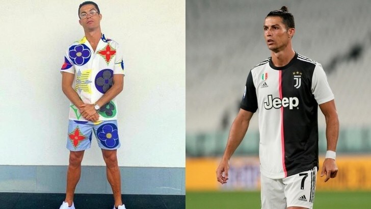 Juve, Ronaldo cambia look: occhiali e vestito estivo a fiori