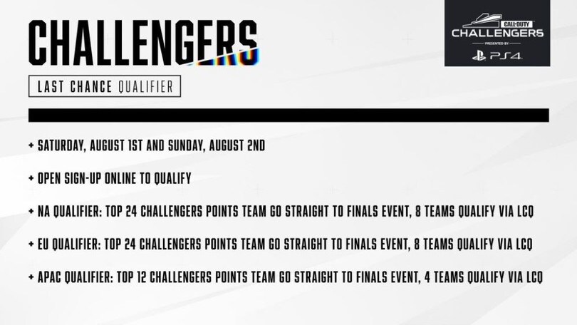 Annunciato il torneo Call Of Duty Challengers da 500 mila dollari