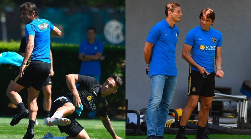 Inter, Conte schiva i tackle e si confronta con Zanetti